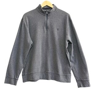 Polo Ralph Lauren Men's Heather Gray 1/4 Zip Pullover Size L Preppy Old Money